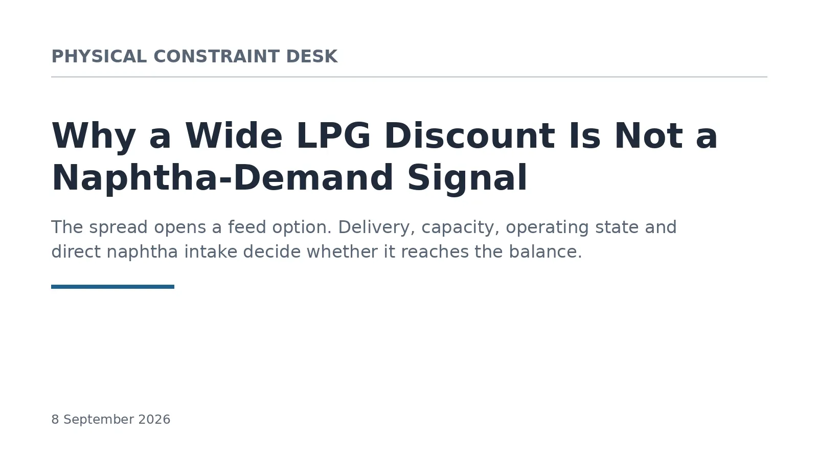 Asian steam cracker feedstock switching between LPG and naphtha